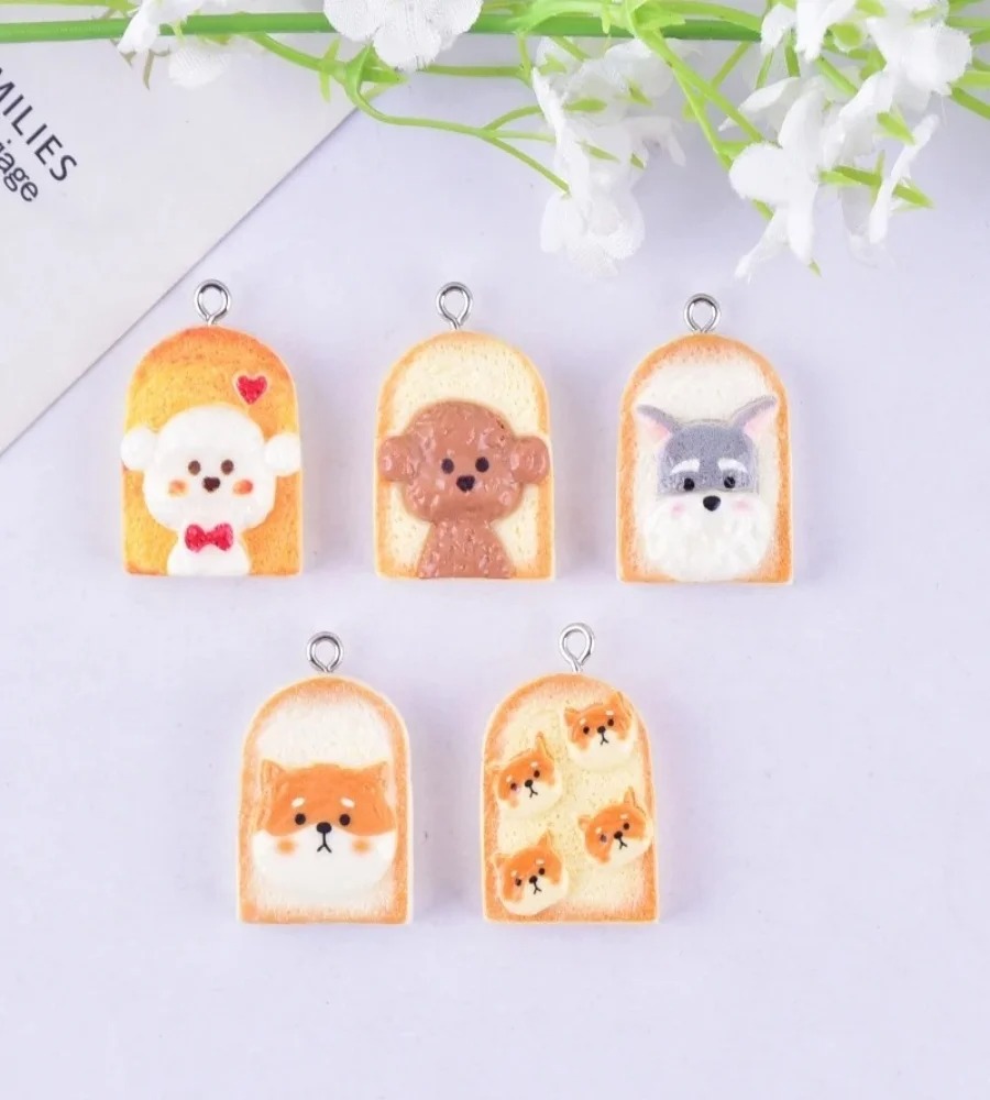 10Pcs Cute Toast Dog Resin Pen - Pet Supplies Direct 评论和价格