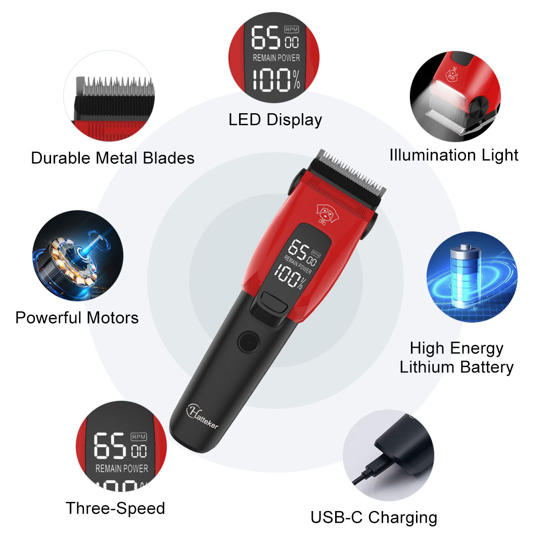 Hatteker Electric Pet Hair Cli - Dog Grooming Clippers 评论和价格