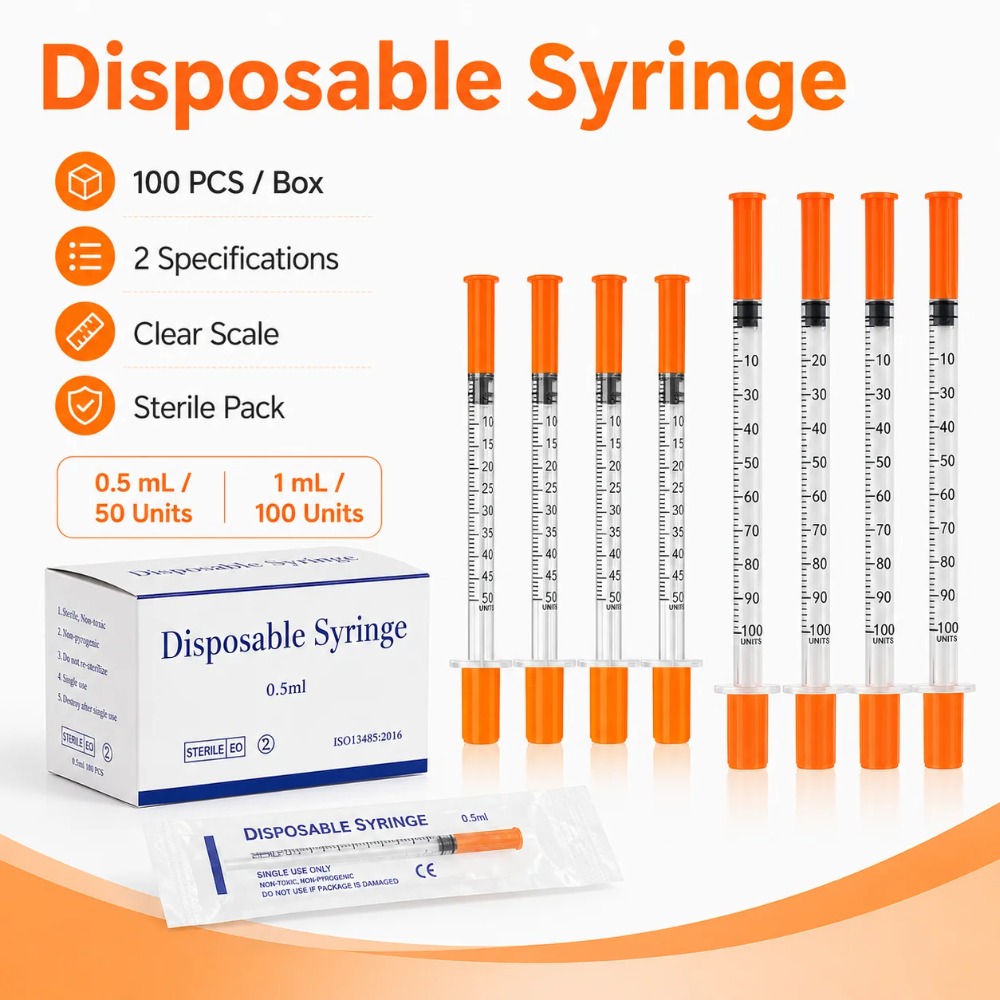 100pcs Disposable Syringe1ml 0 - Pet Supplies Direct 评论和价格
